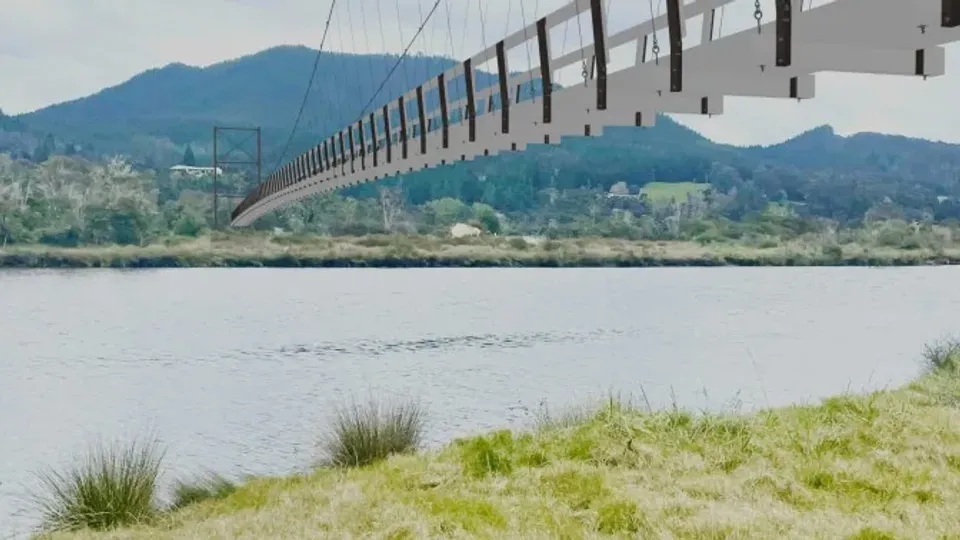 Tairua River Trail Bridge Below View
