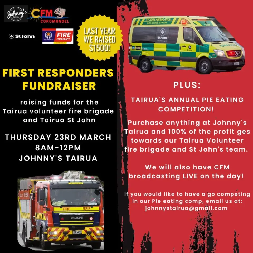 Tairua First Responder’s Fundraiser