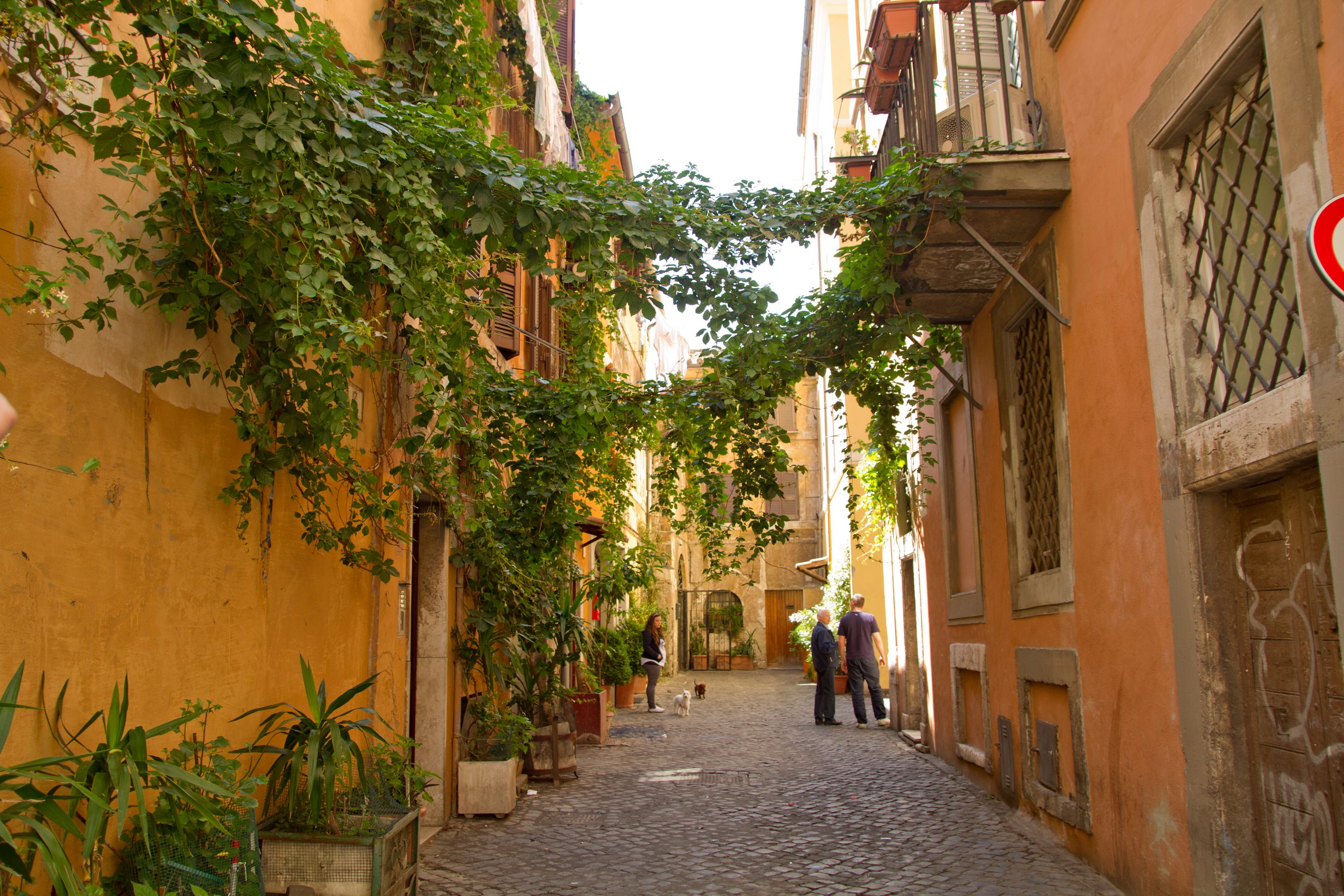Calle del barrio de Trastevere