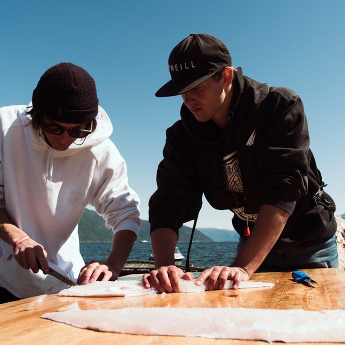 Viljar og Mons Johan i Drip Fiske