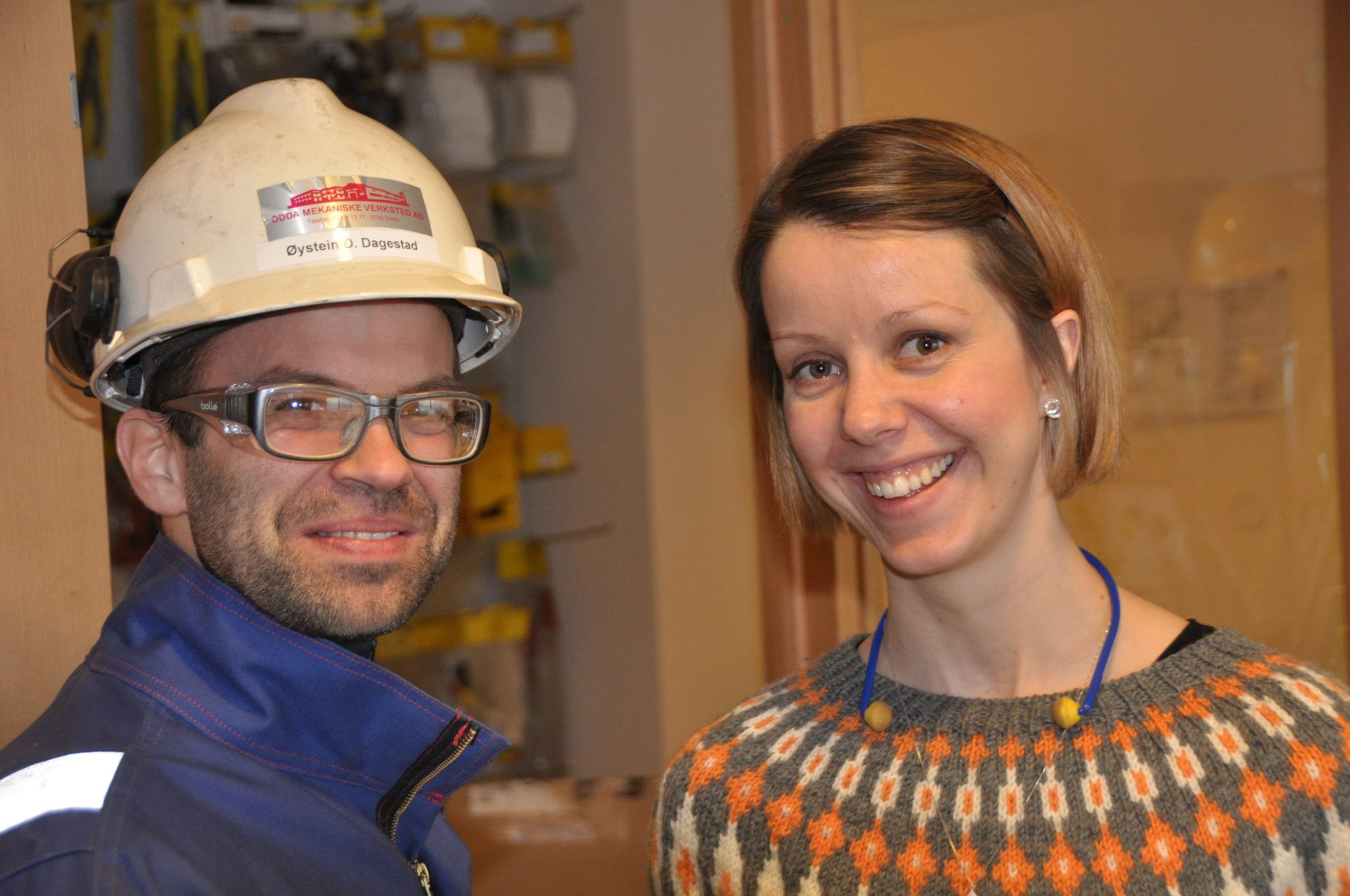 Øystein O. Dagestad i Odda Mekaniske Verkstad og Gunn Mæland Dagestad i Trainee Indre Hordaland