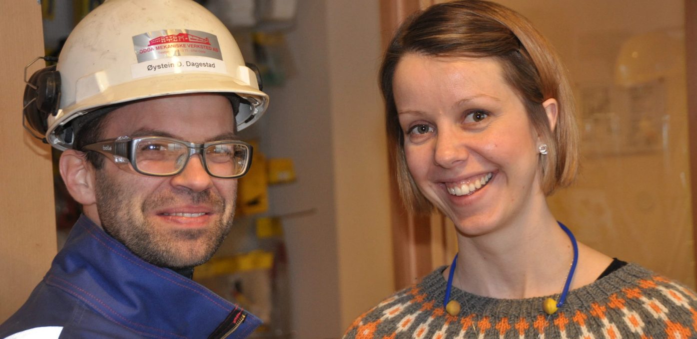 Øystein O. Dagestad i Odda Mekaniske Verkstad og Gunn Mæland Dagestad i Trainee Indre Hordaland