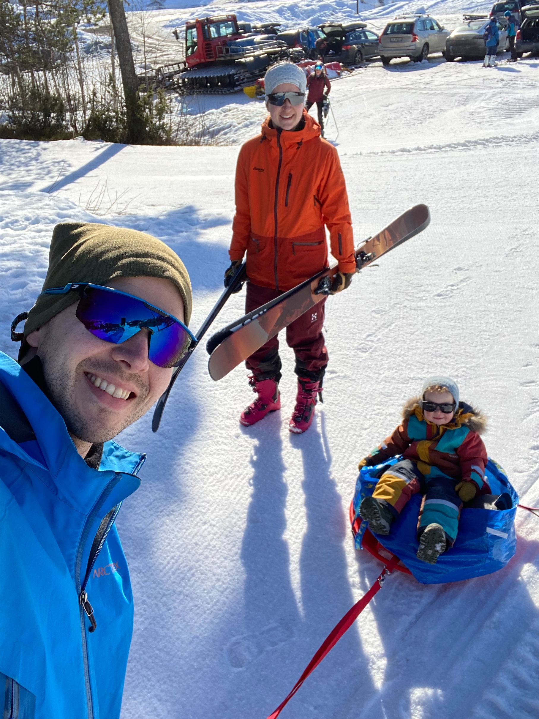 Familien set pris på nærheita til naturen