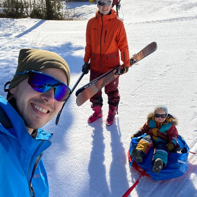 Familien set pris på nærheita til naturen