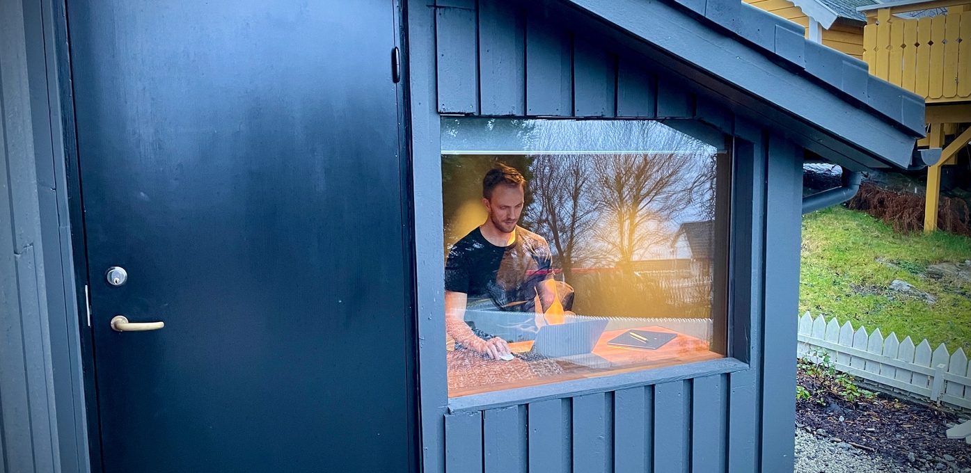 Torstein Aa på heimekontor