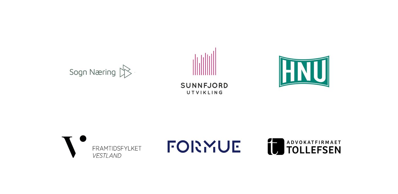 Sogn Næring, Sunnfjord Utvikling , Advokatfirmaet Tollefsen , Høyanger Næringsutvikling & Framtidsfylket Vestland. Med oss har vi også Formue