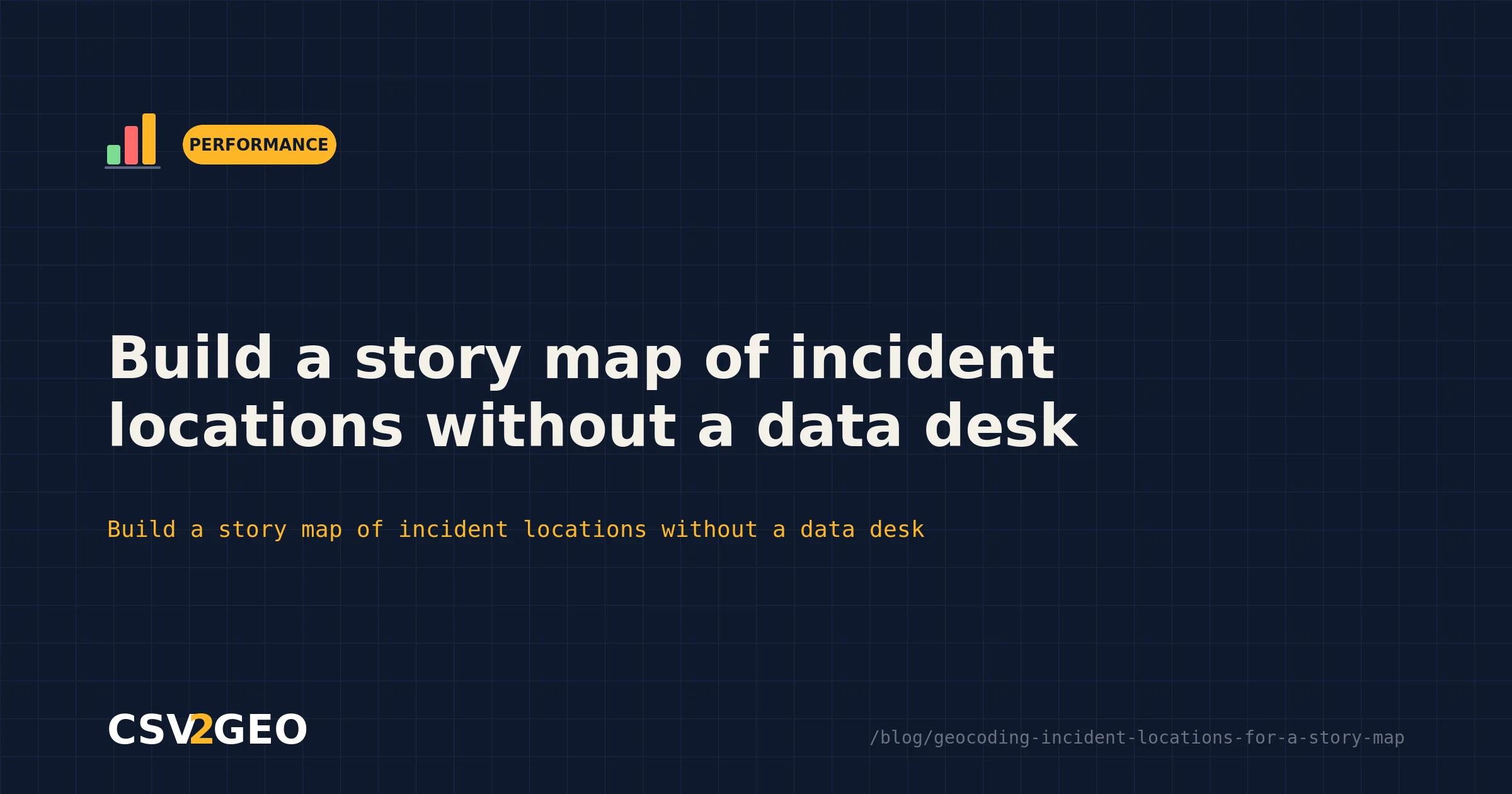 Build a story map of incident locations without a data desk