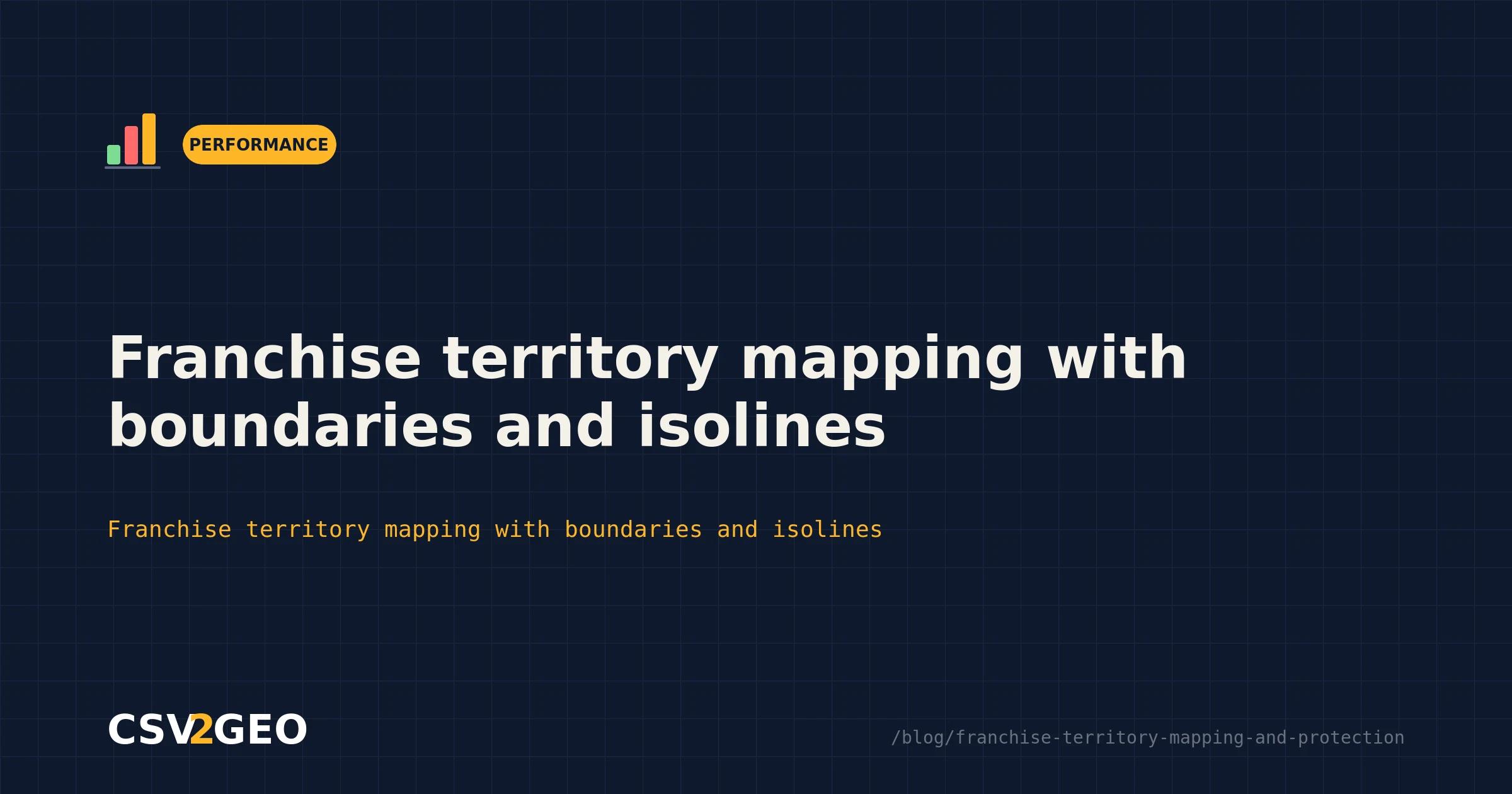 Franchise territory mapping with boundaries and isolines