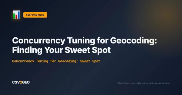 Concurrency Tuning for Geocoding: Finding Your Sweet Spot
