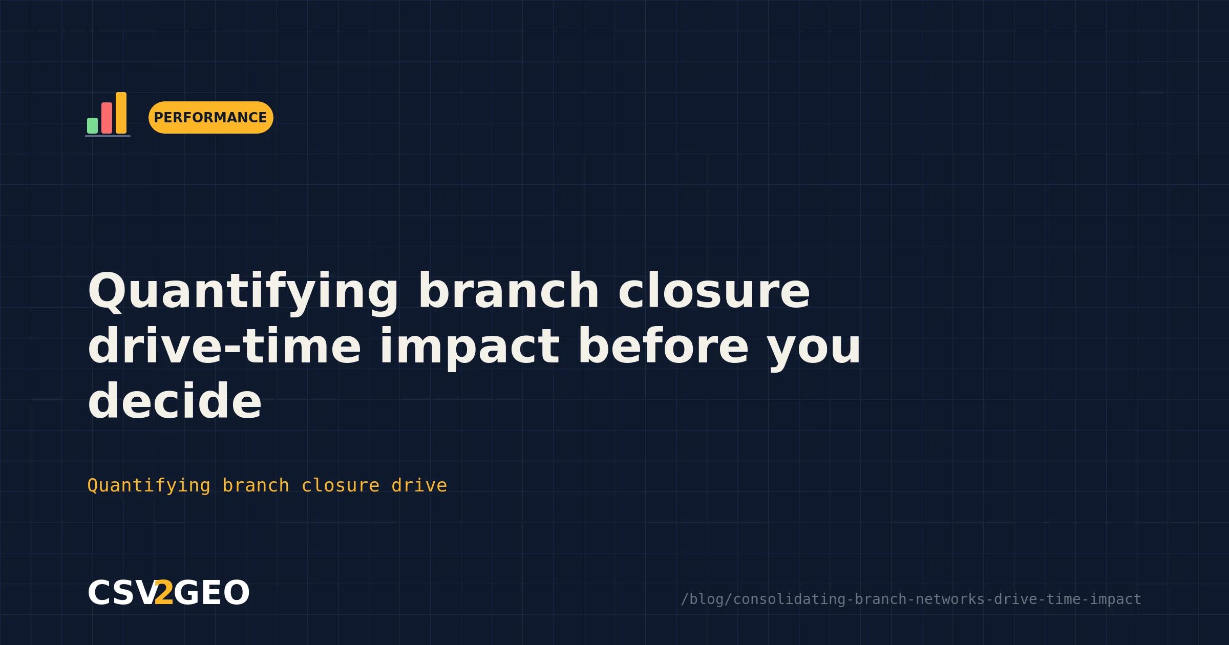Quantifying branch closure drive-time impact before you decide