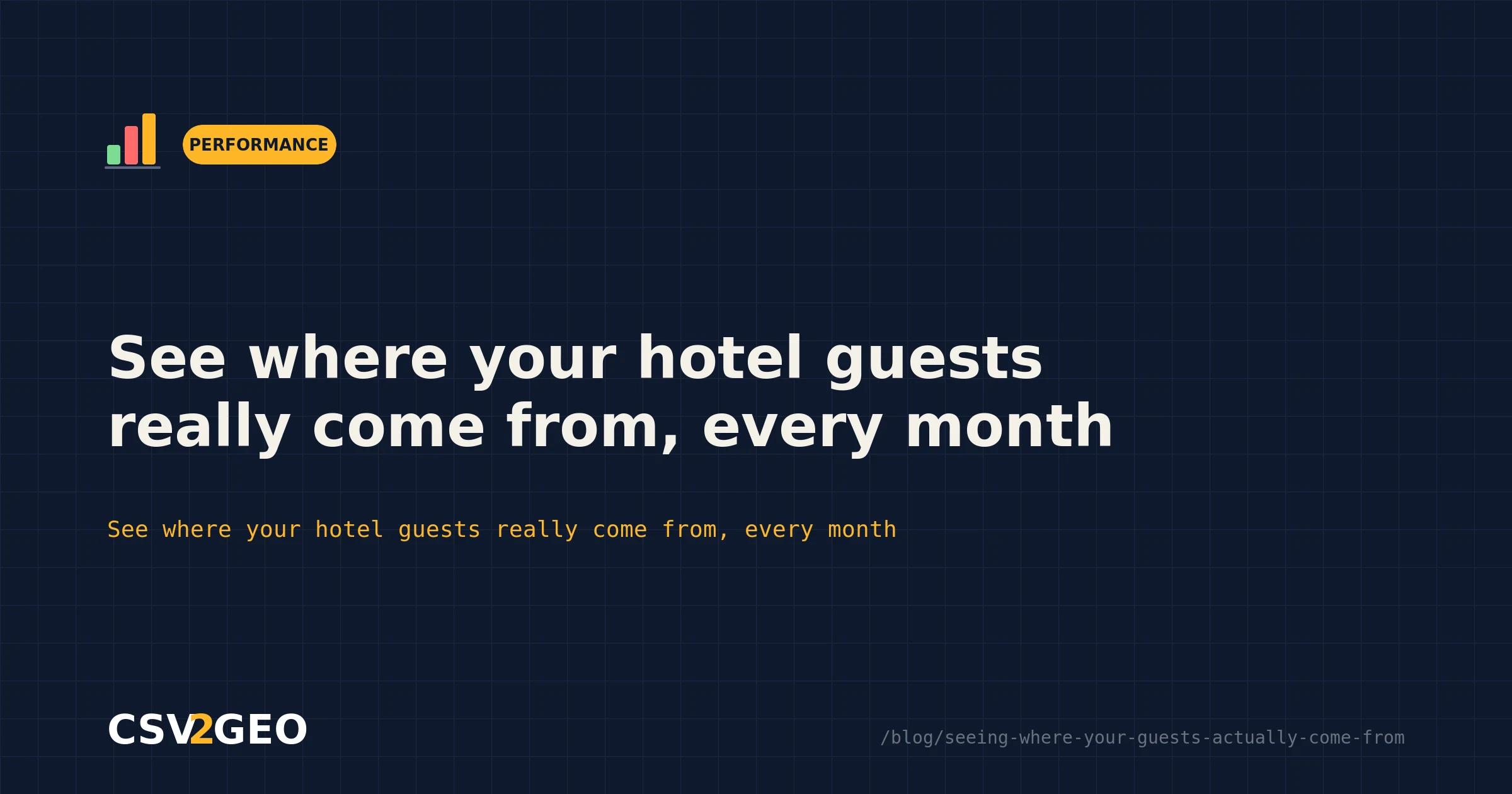 See where your hotel guests really come from, every month
