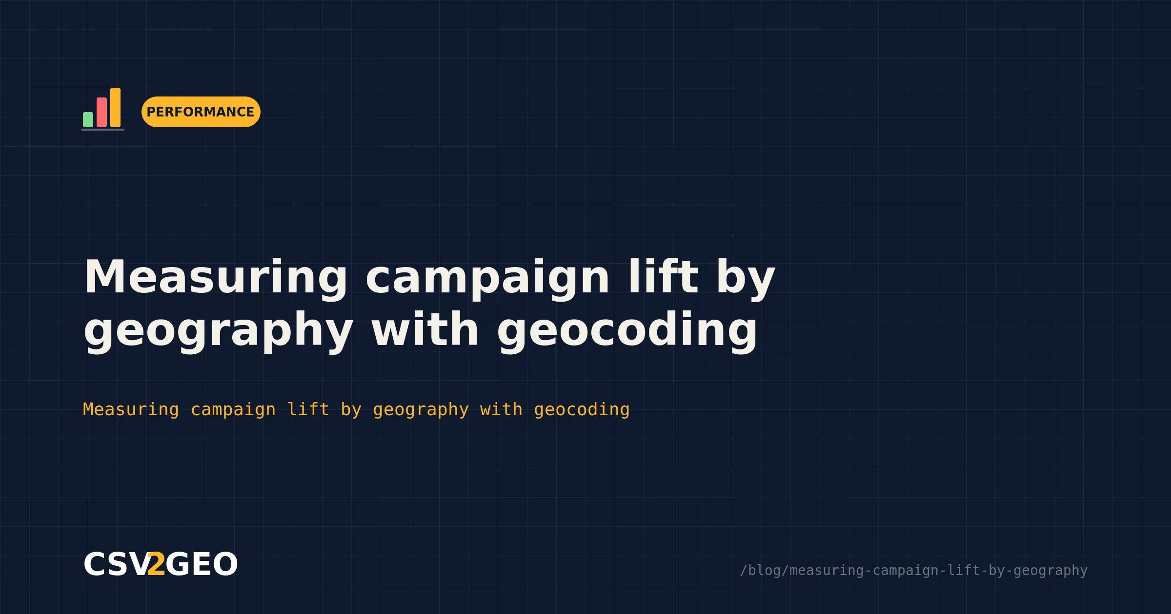 Measuring campaign lift by geography with geocoding