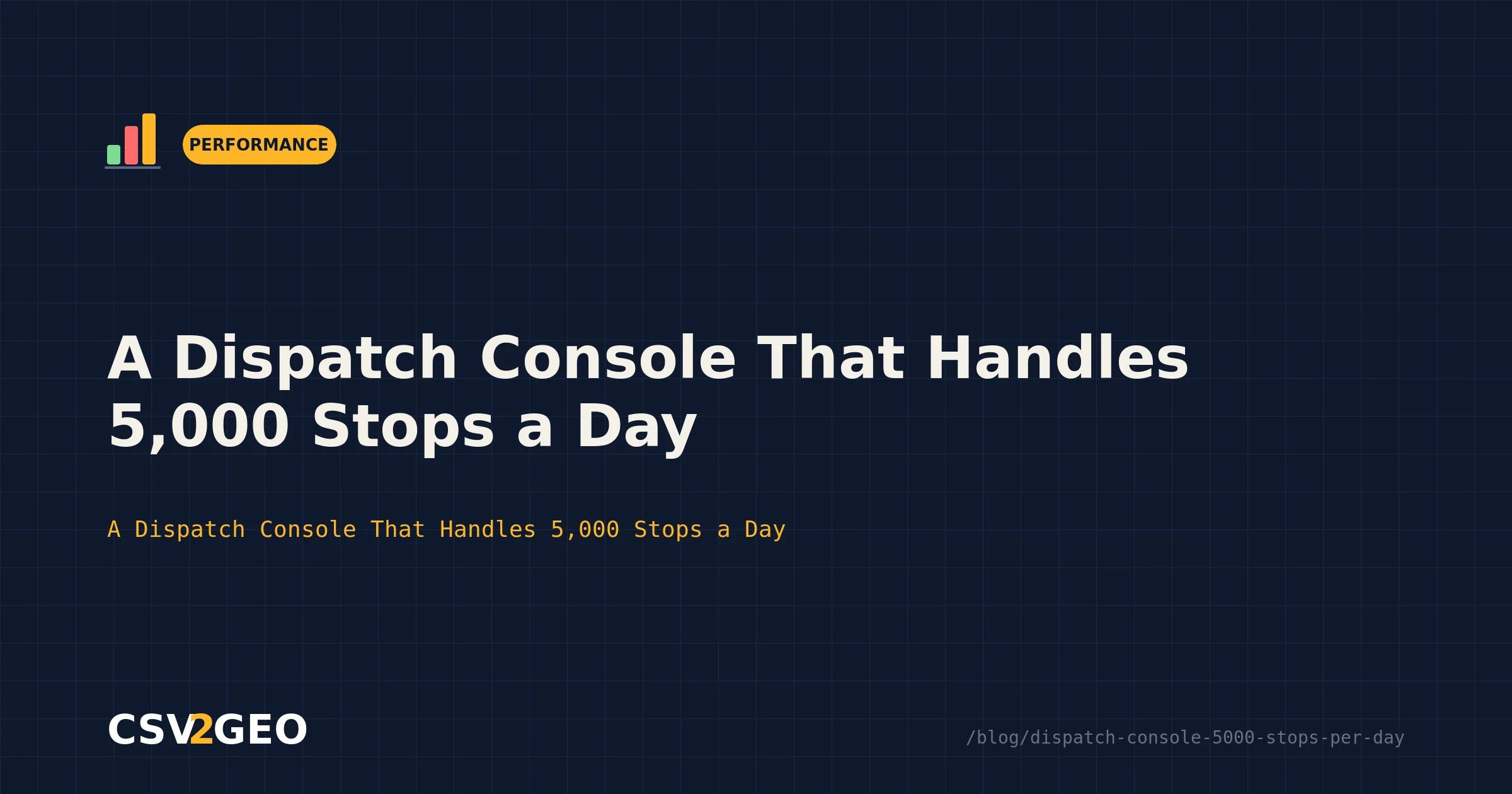 A Dispatch Console That Handles 5,000 Stops a Day