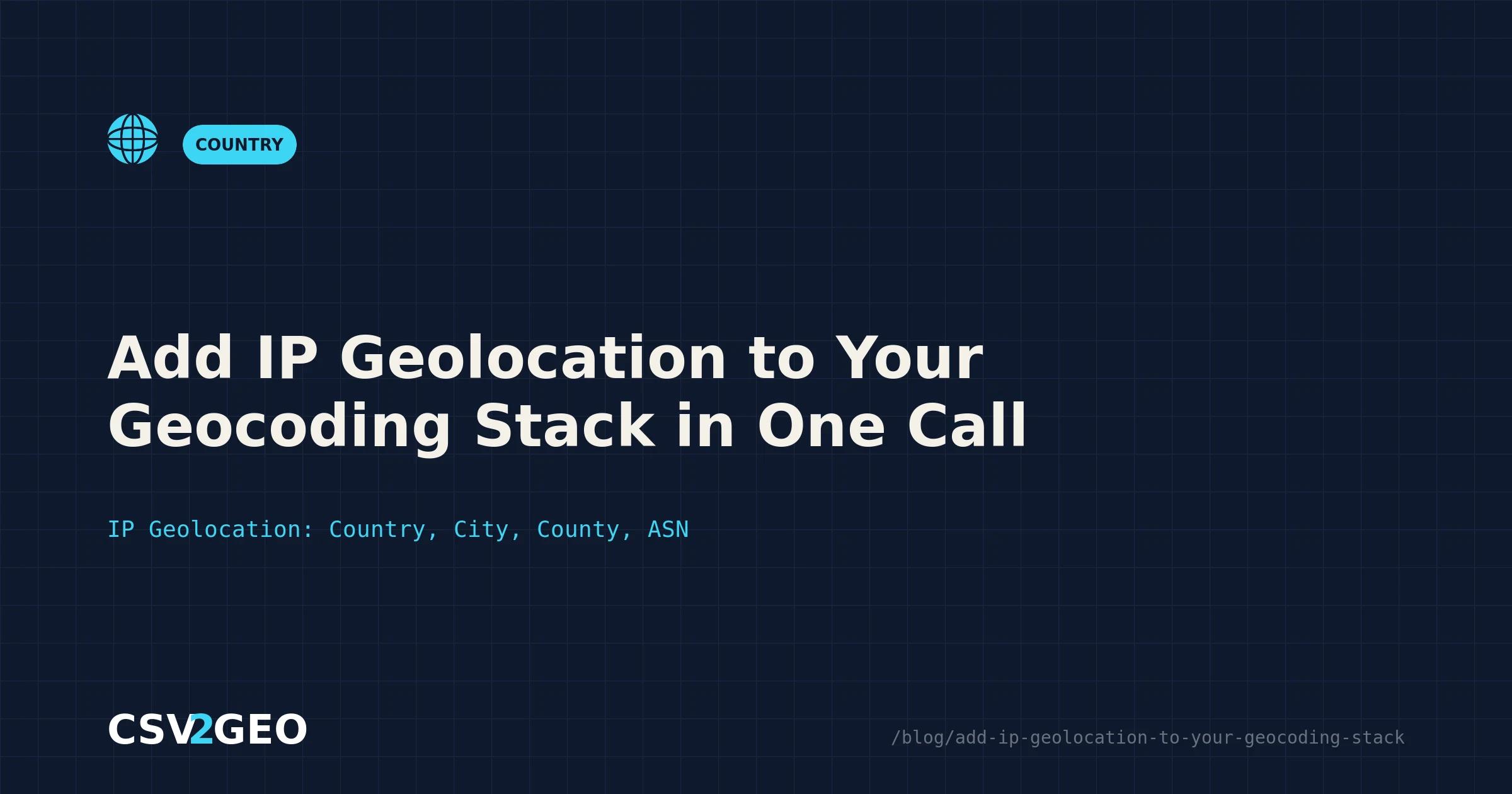 Add IP Geolocation to Your Geocoding Stack in One Call