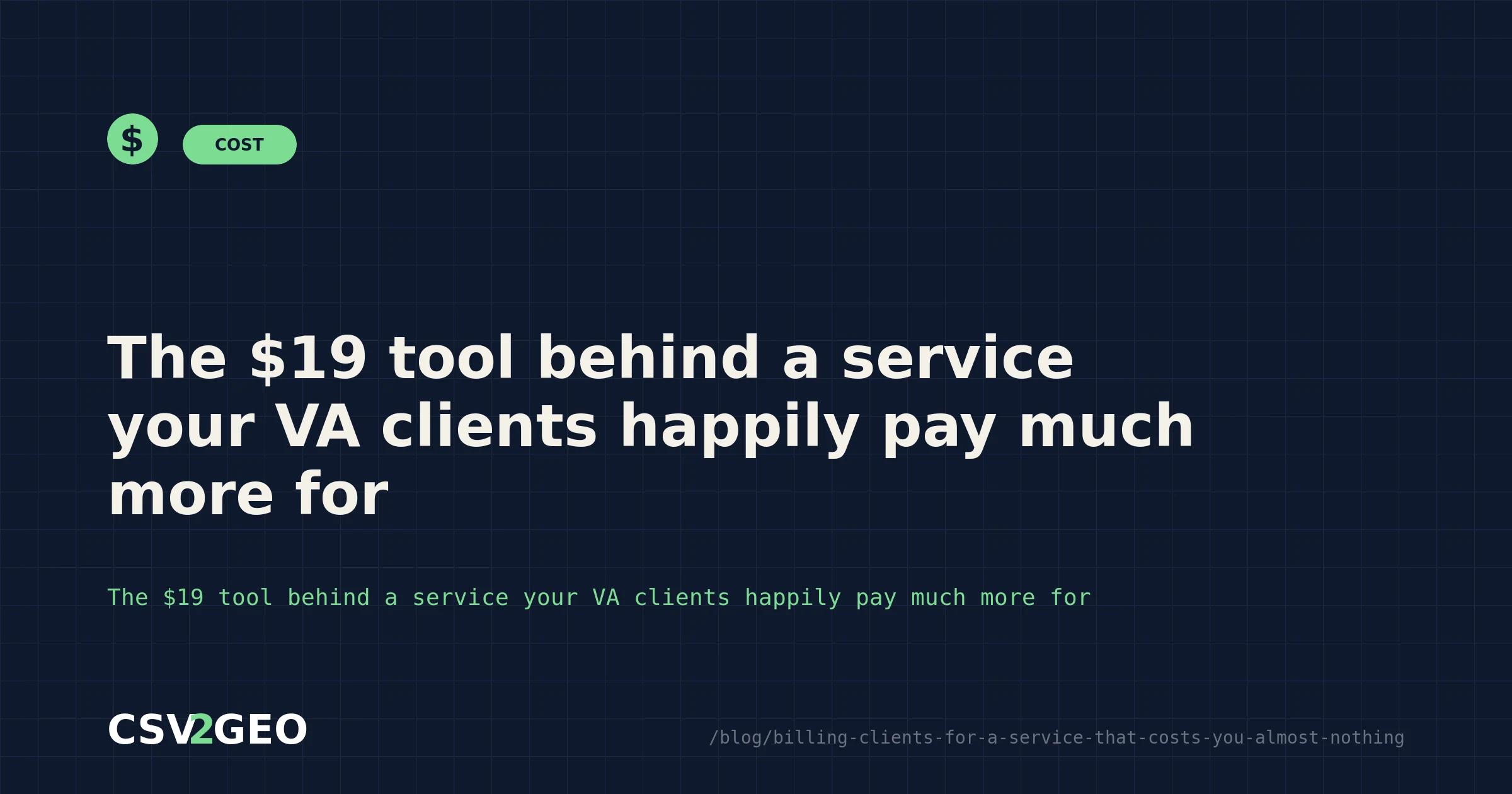 The $19 tool behind a service your VA clients happily pay much more for