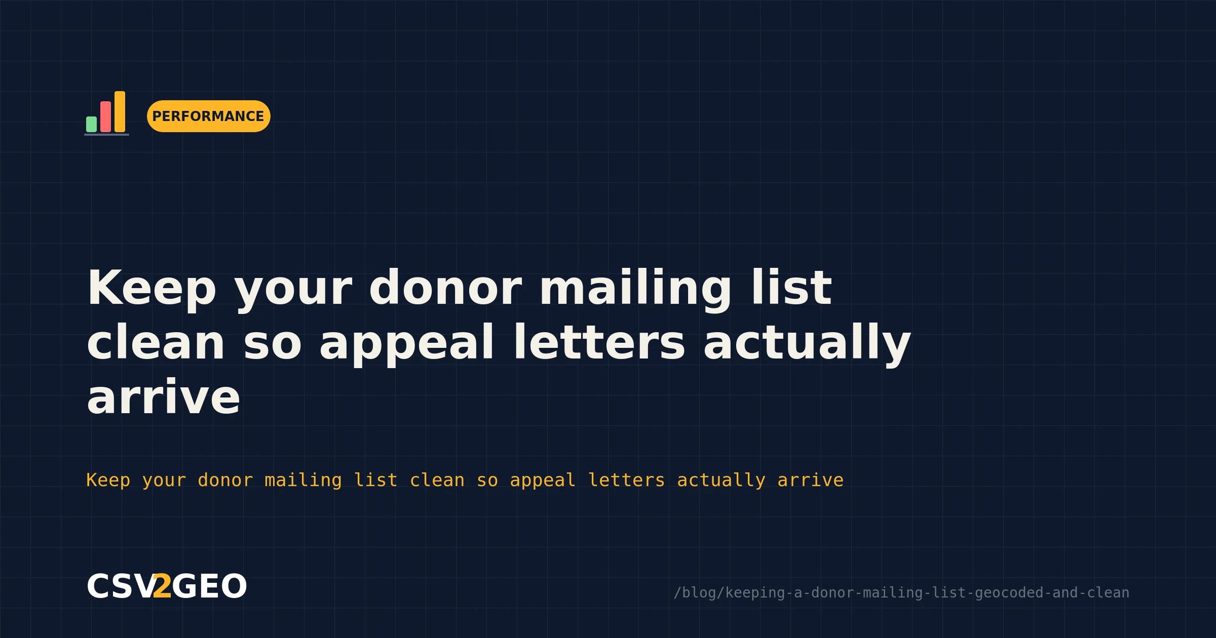 Keep your donor mailing list clean so appeal letters actually arrive