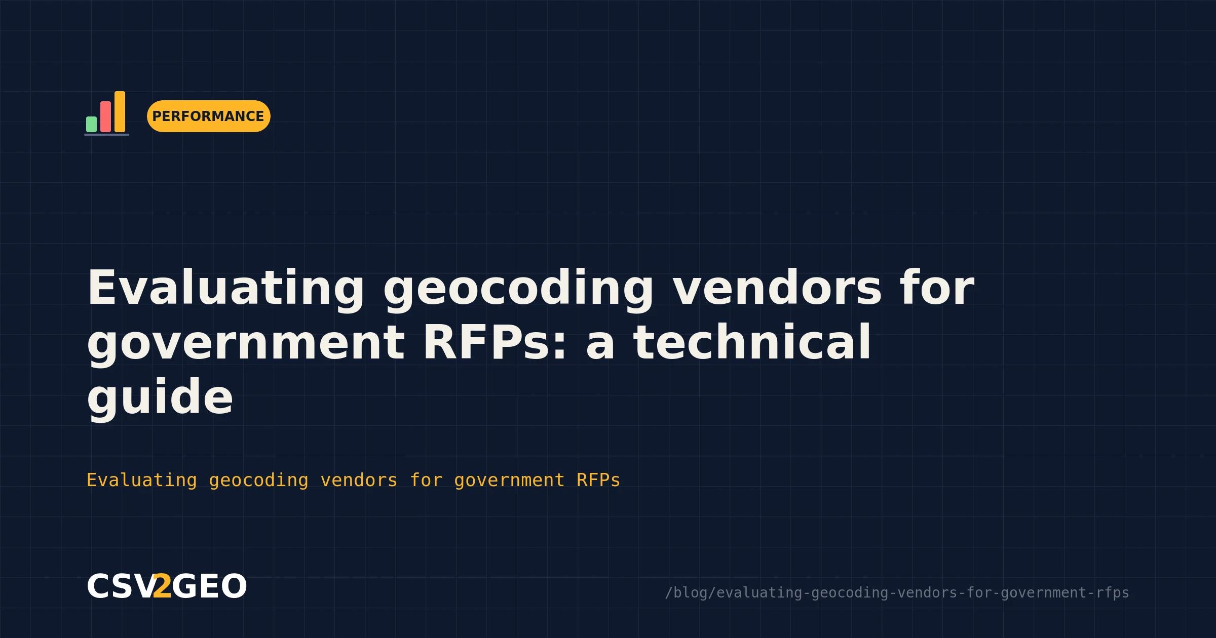 Evaluating geocoding vendors for government RFPs: a technical guide
