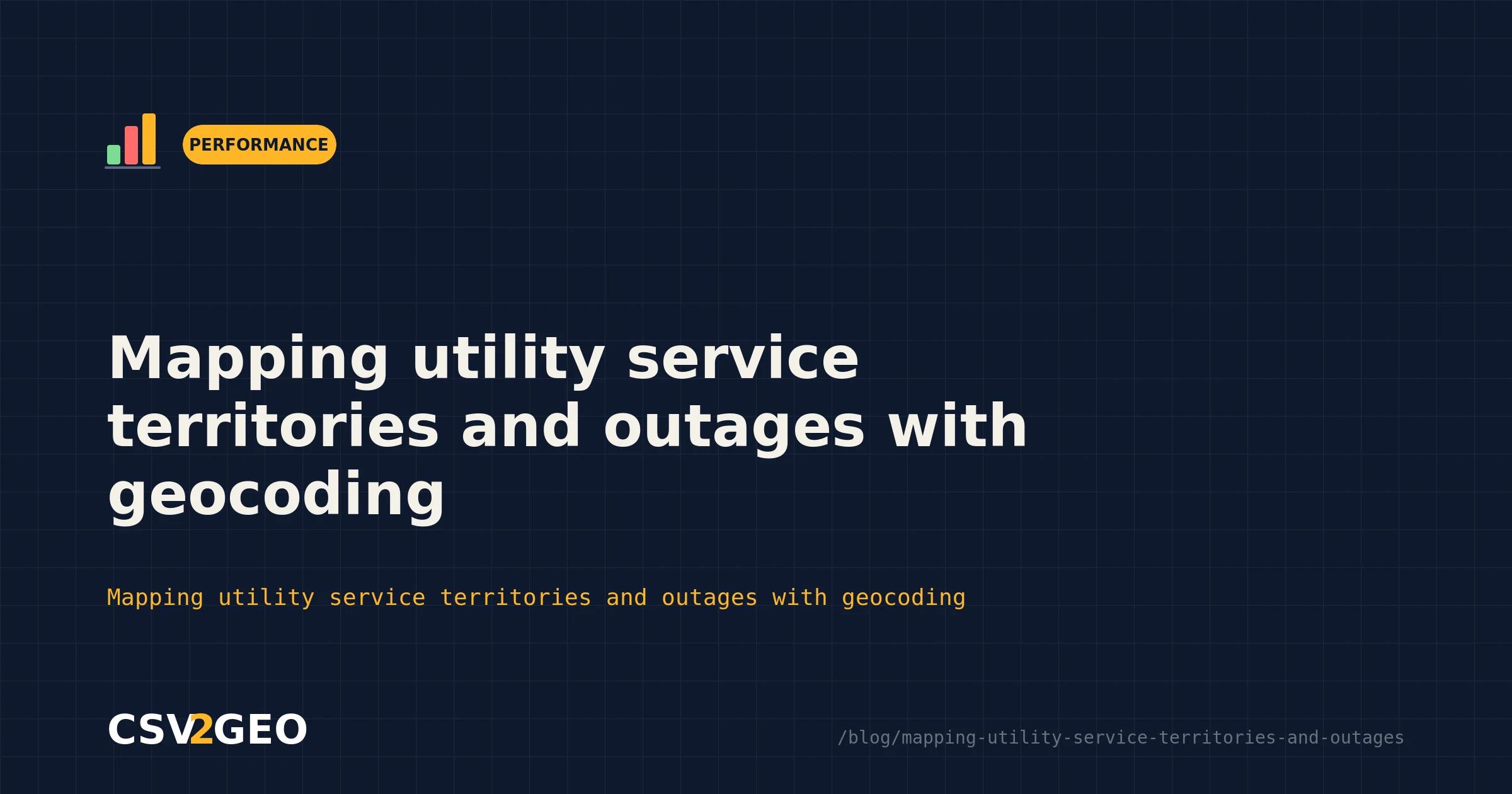 Mapping utility service territories and outages with geocoding