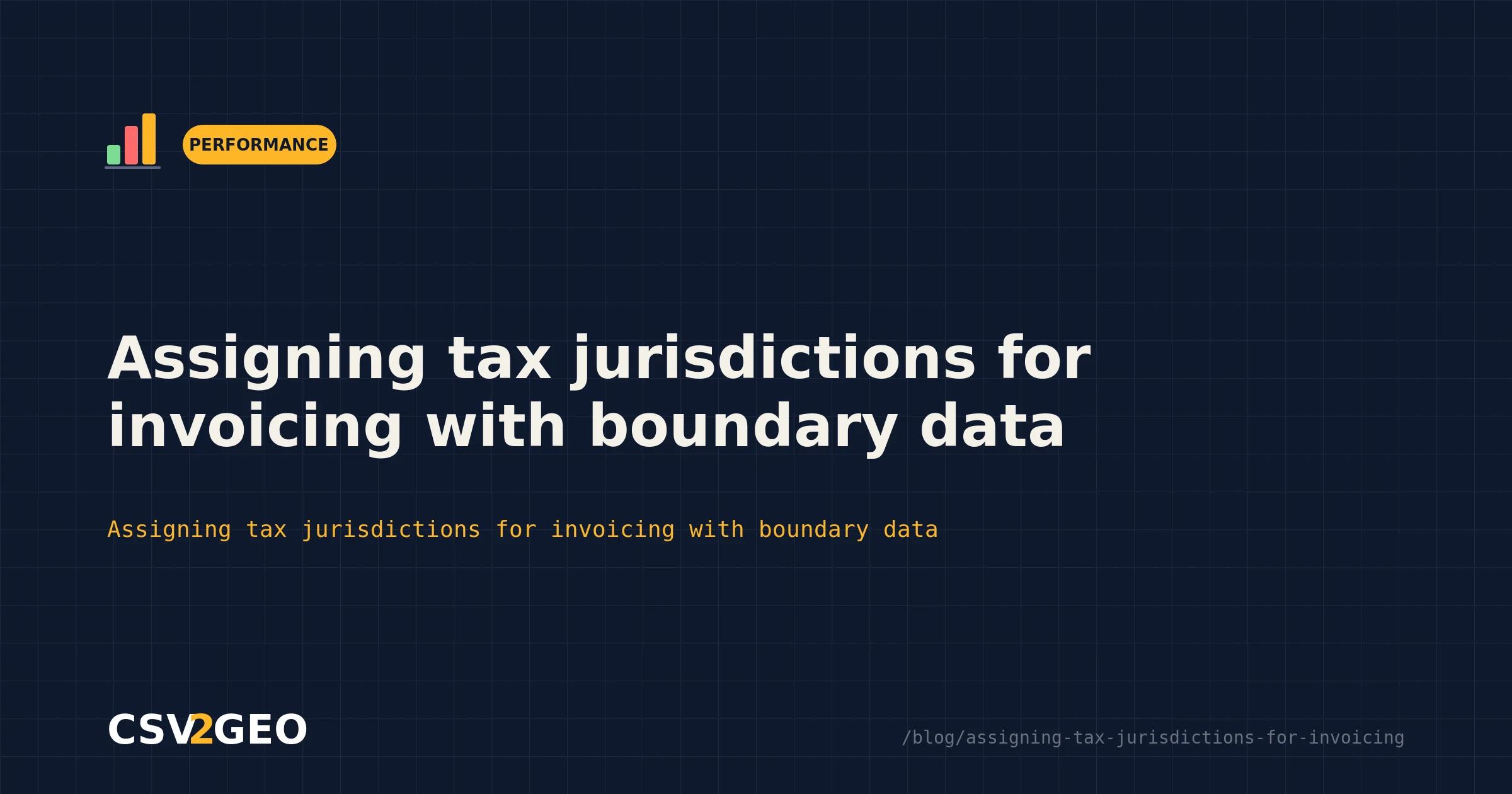 Assigning tax jurisdictions for invoicing with boundary data