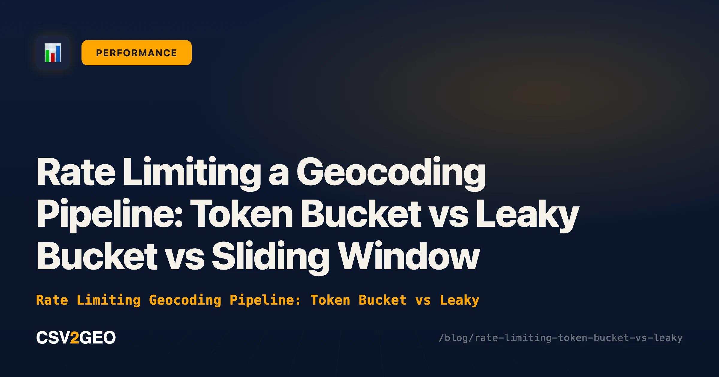Rate Limiting a Geocoding Pipeline: Token Bucket vs Leaky Bucket vs Sliding Window