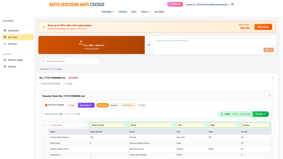 Free Batch Geocoding: How to Geocode a CSV File in 5 Minutes