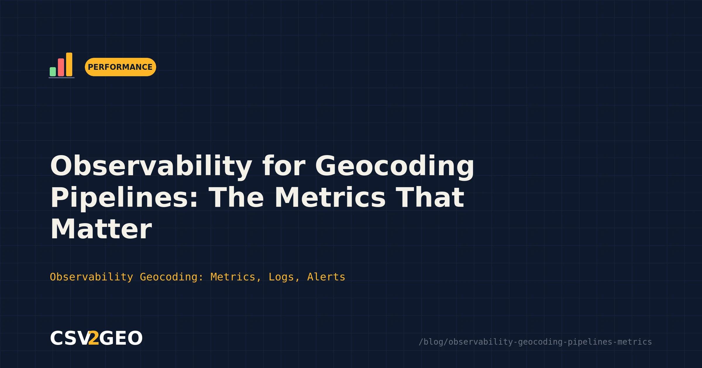 Observability for Geocoding Pipelines: The Metrics That Matter