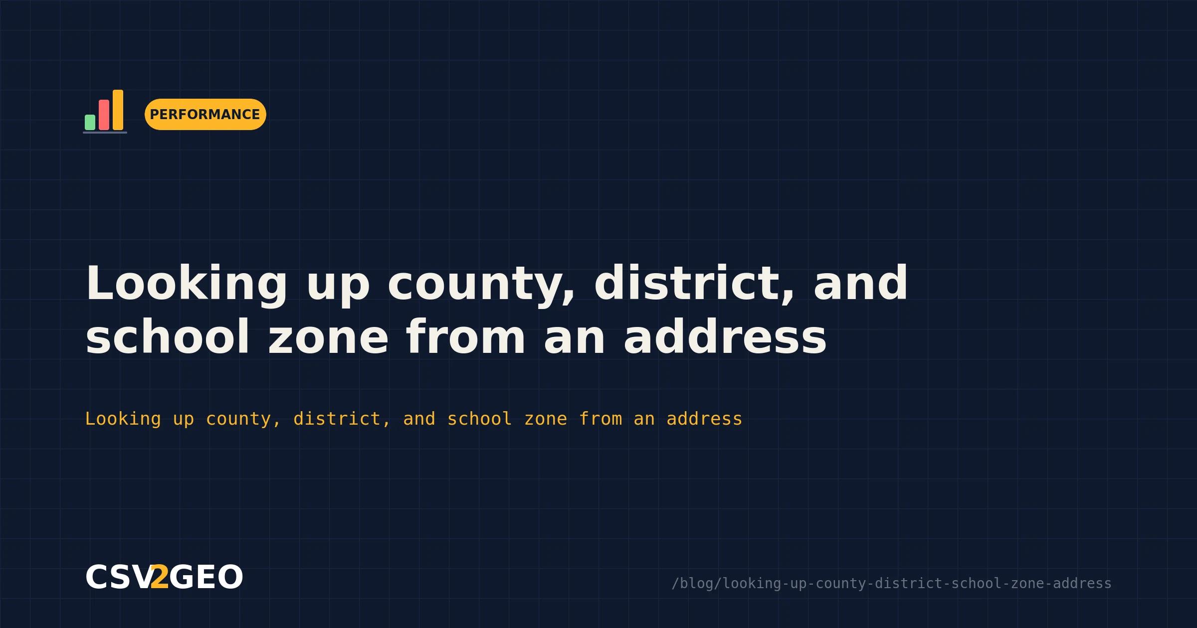 Looking up county, district, and school zone from an address