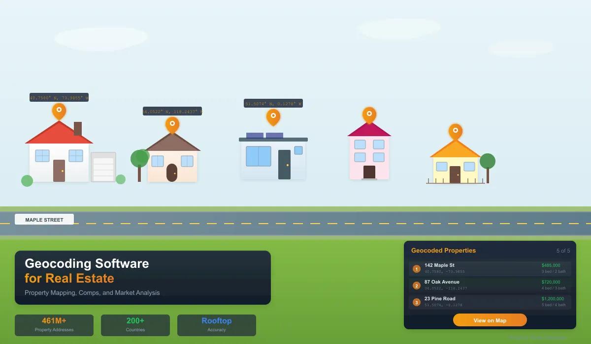 Geocoding Software for Real Estate: Property Mapping, Comps & Market Analysis