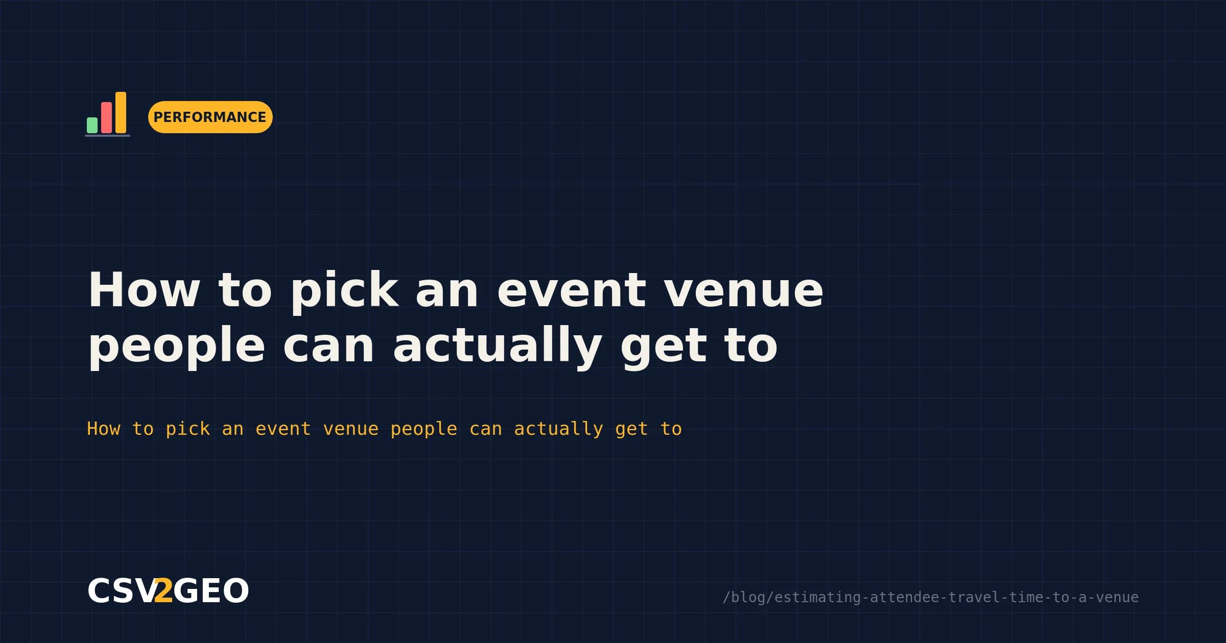 How to pick an event venue people can actually get to