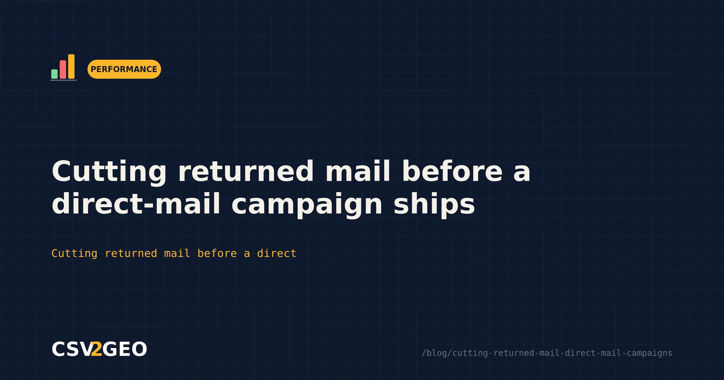 Cutting returned mail before a direct-mail campaign ships