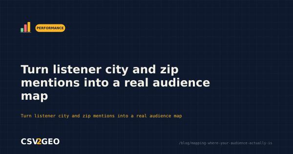 Turn listener city and zip mentions into a real audience map