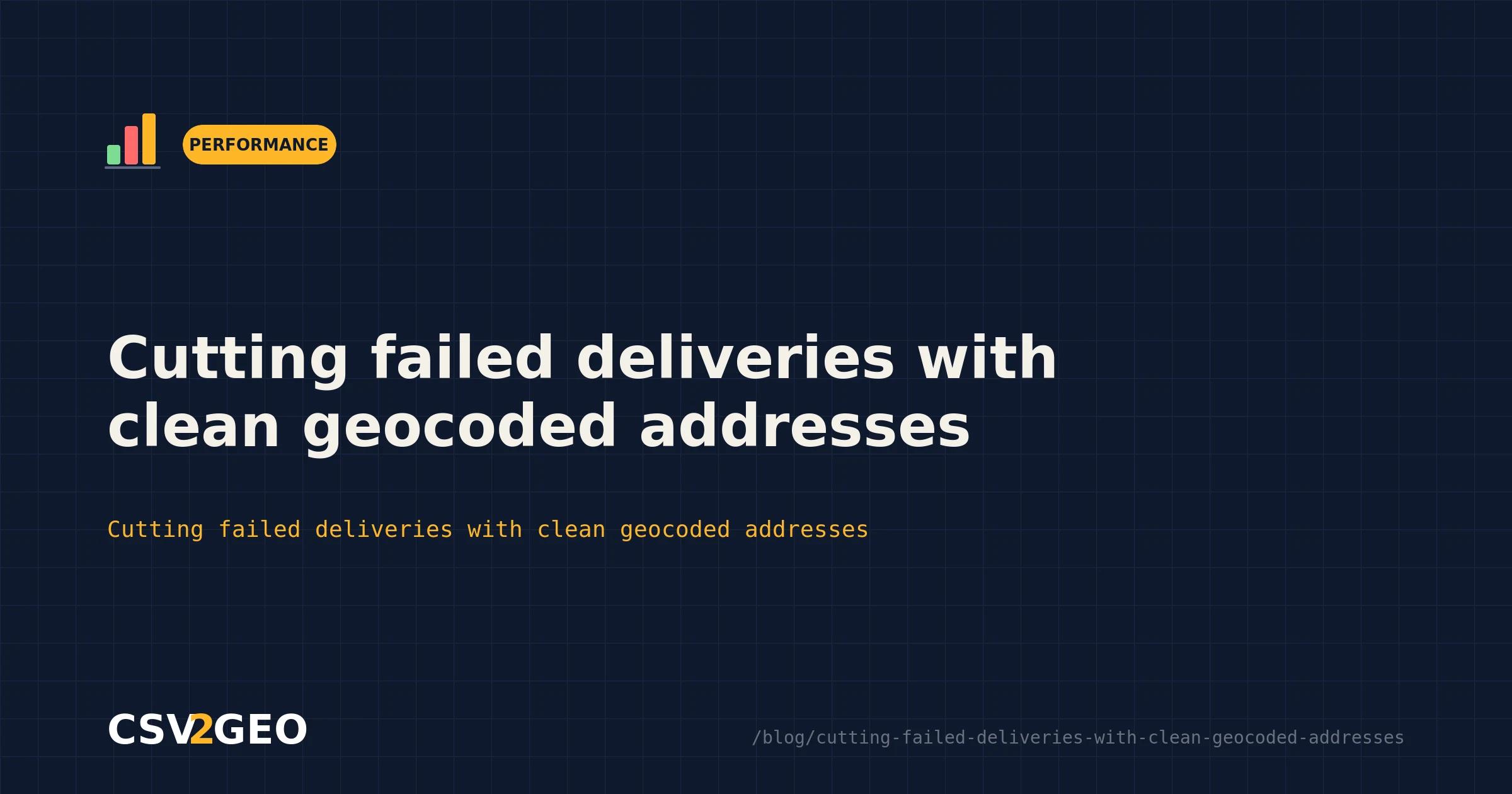 Cutting failed deliveries with clean geocoded addresses