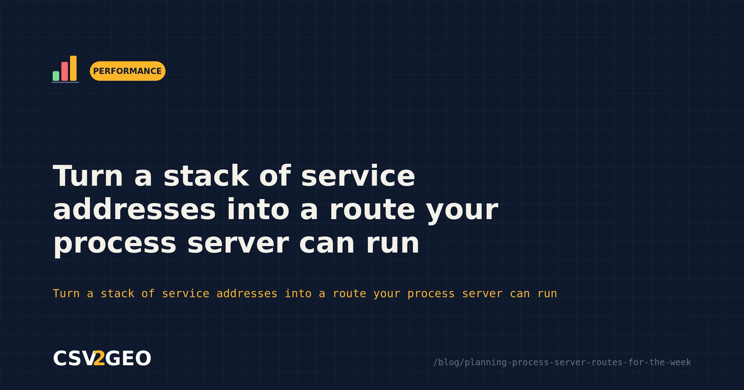 Turn a stack of service addresses into a route your process server can run