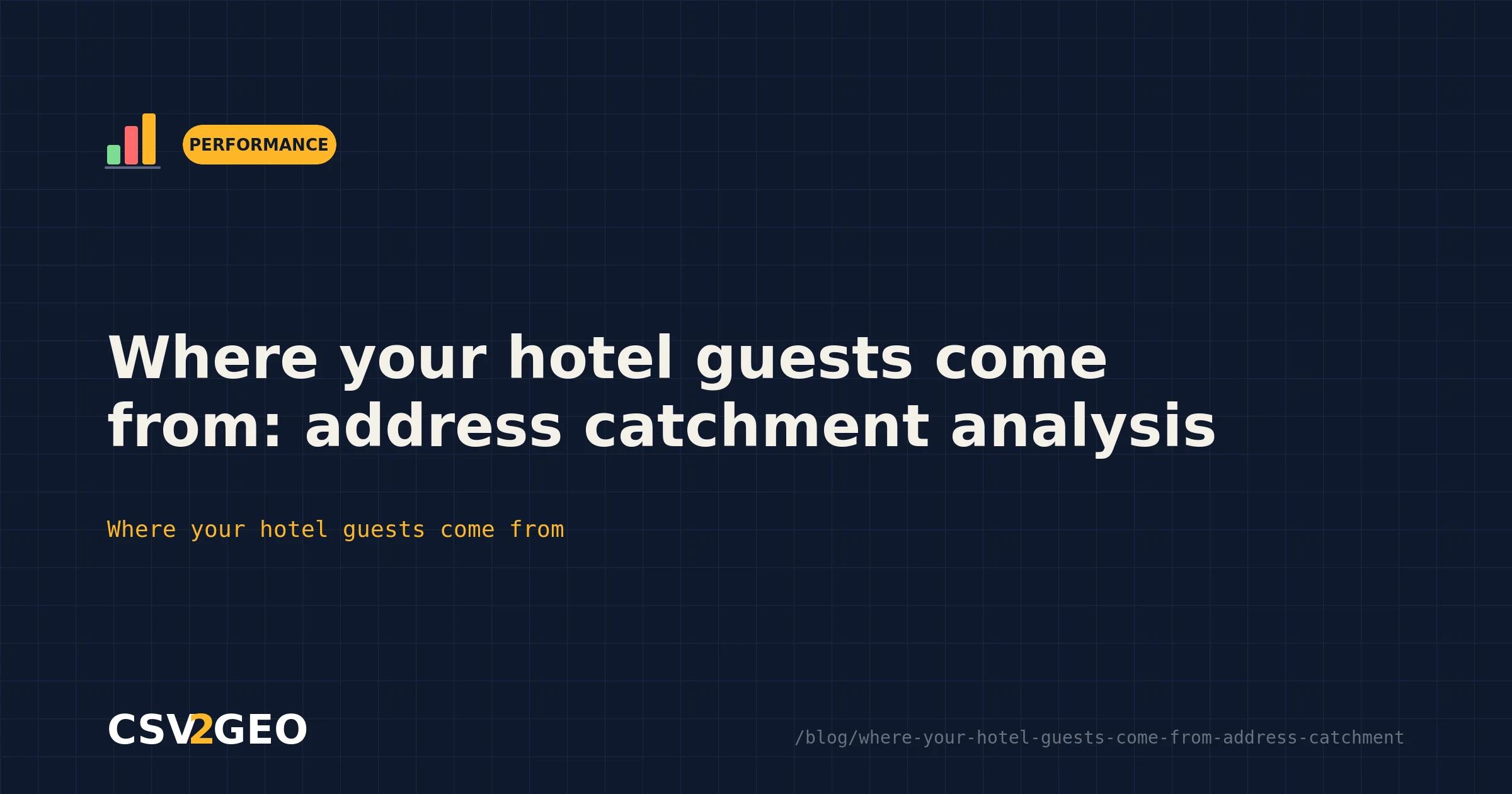 Where your hotel guests come from: address catchment analysis