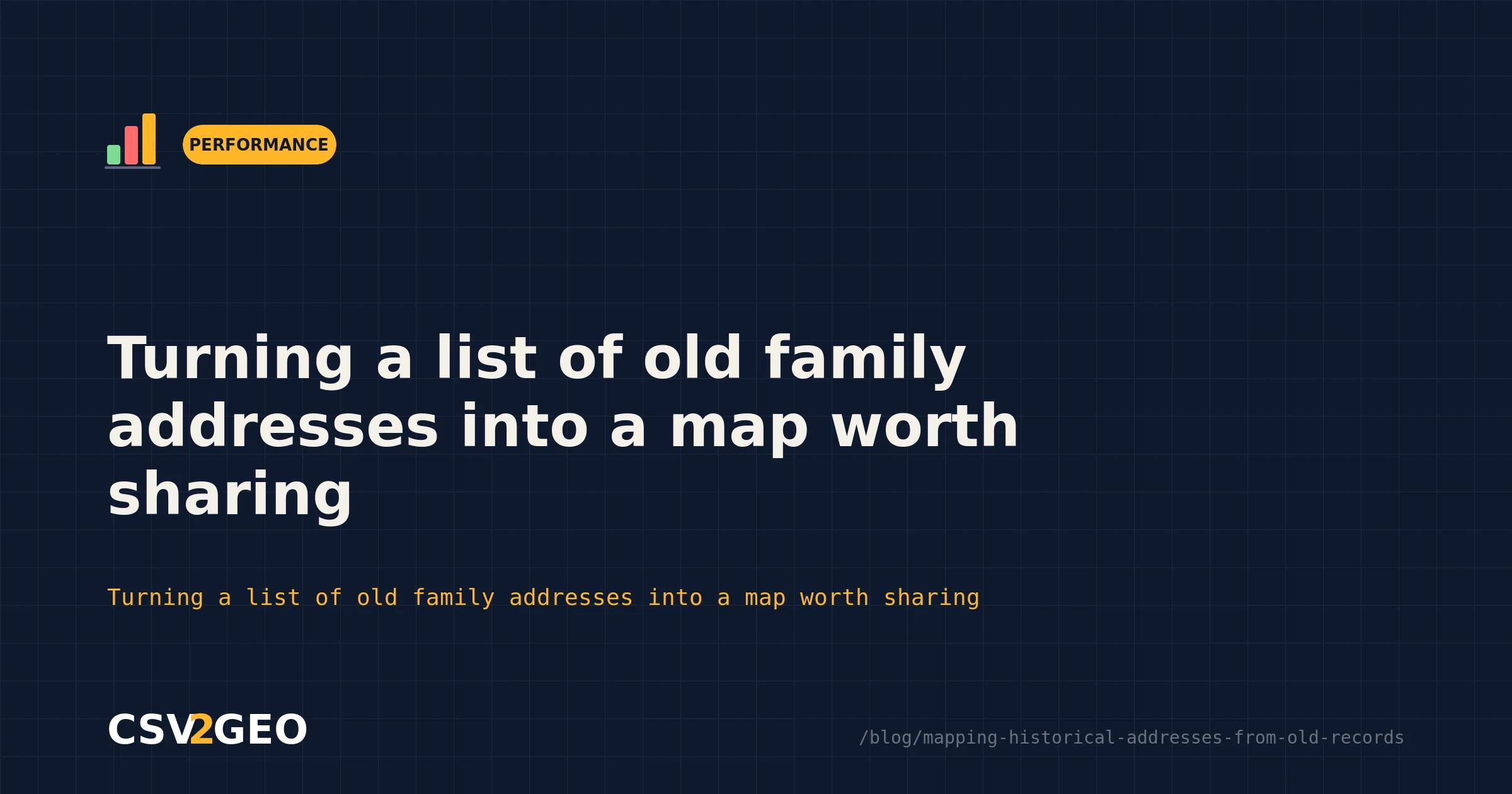 Turning a list of old family addresses into a map worth sharing