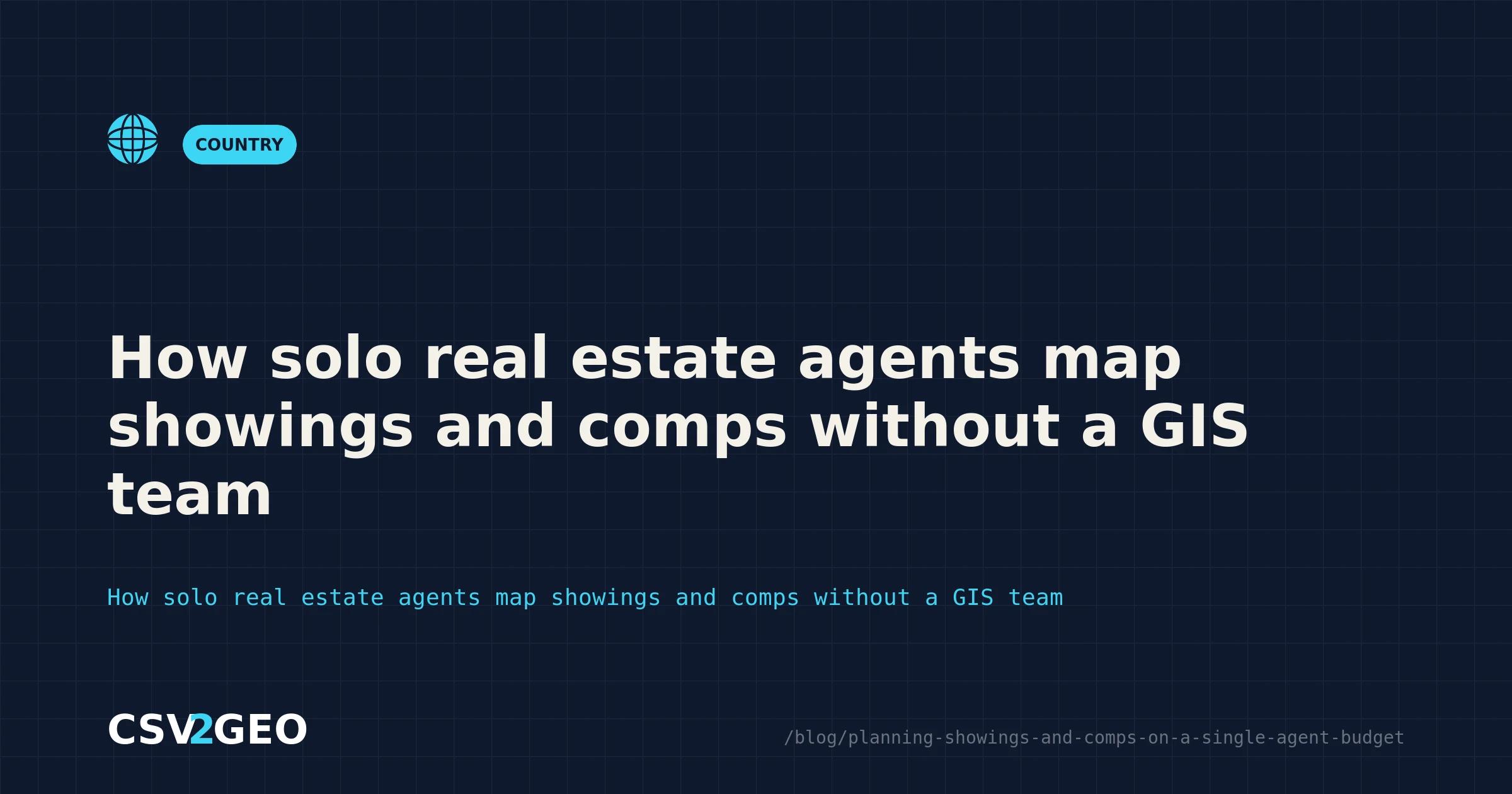 How solo real estate agents map showings and comps without a GIS team