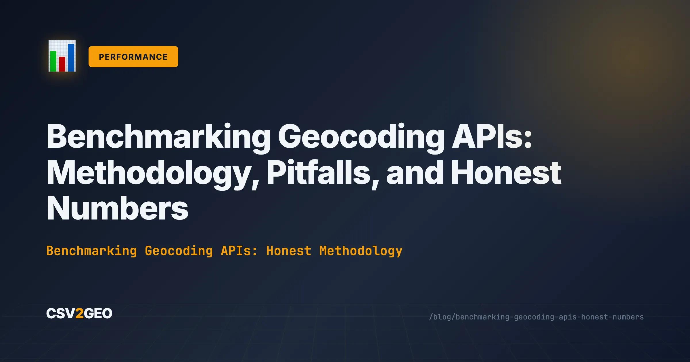 Benchmarking Geocoding APIs: Methodology, Pitfalls, and Honest Numbers