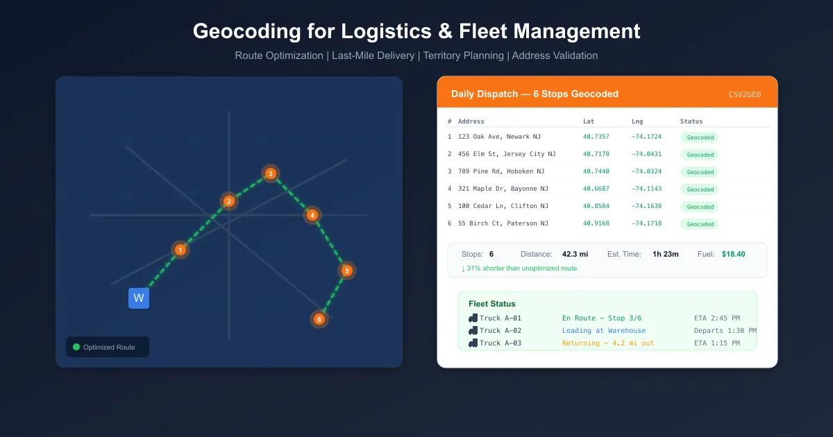 Geocoding for Logistics & Fleet Management: The Complete Guide