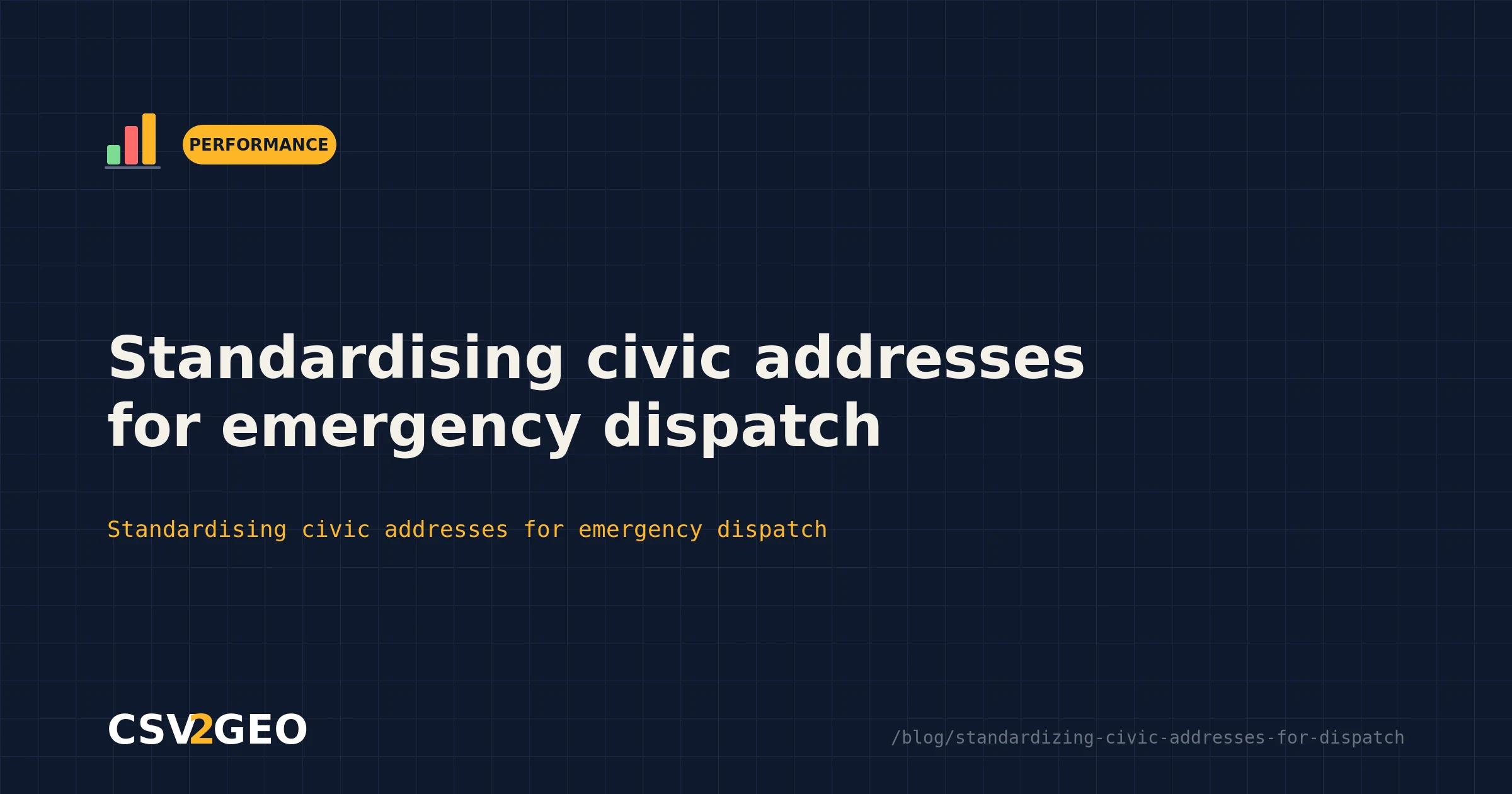 Standardising civic addresses for emergency dispatch