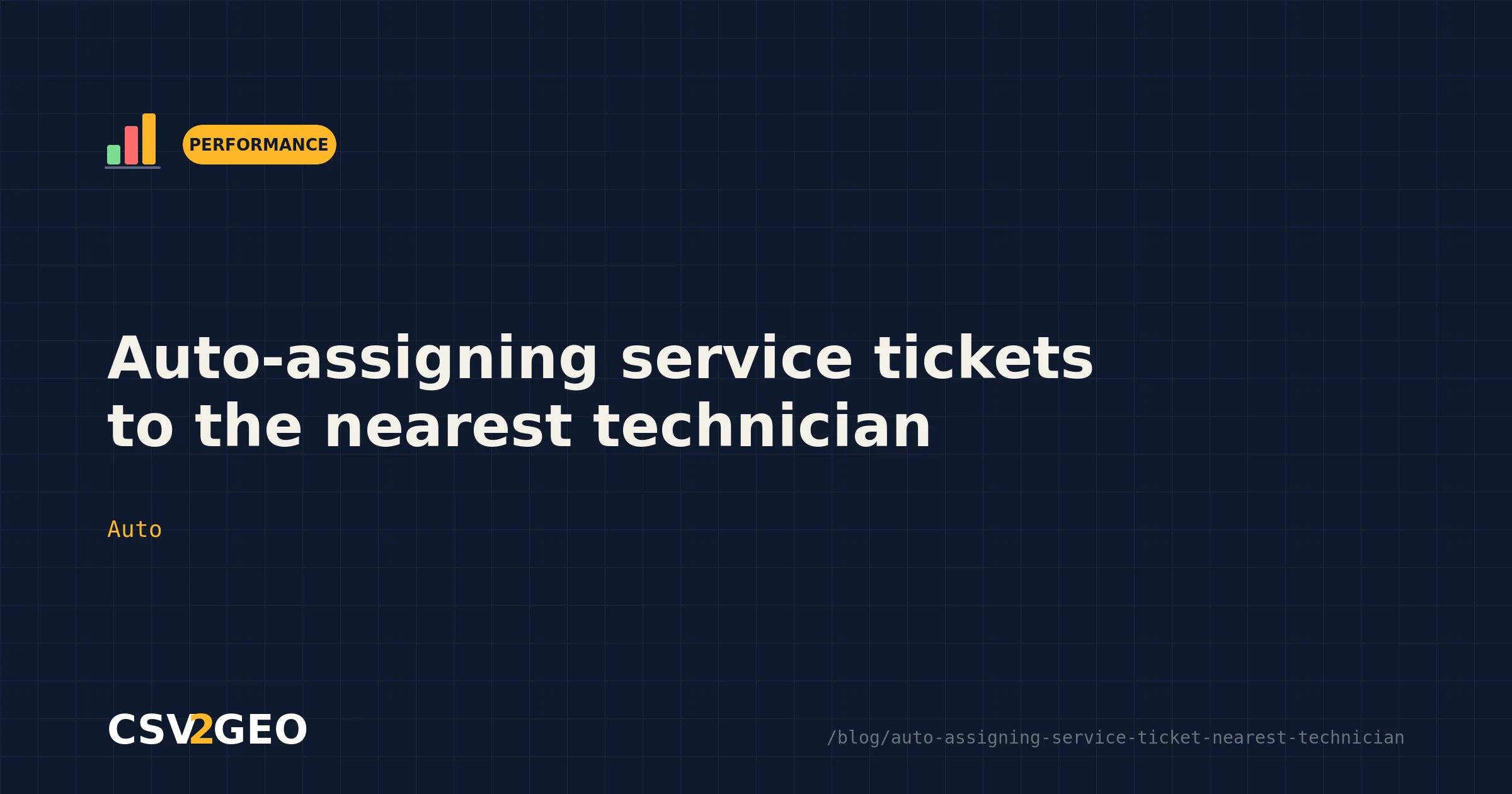 Auto-assigning service tickets to the nearest technician