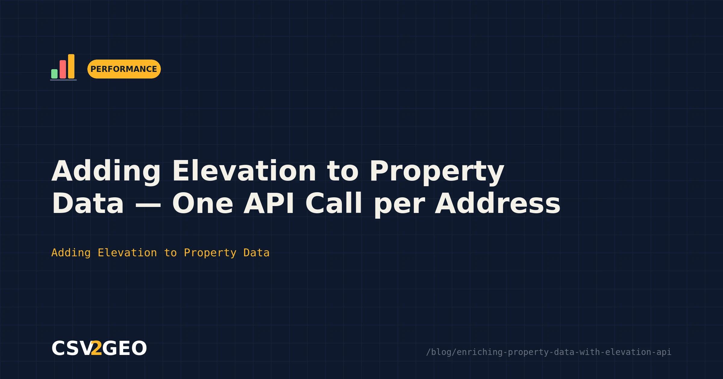 Adding Elevation to Property Data — One API Call per Address