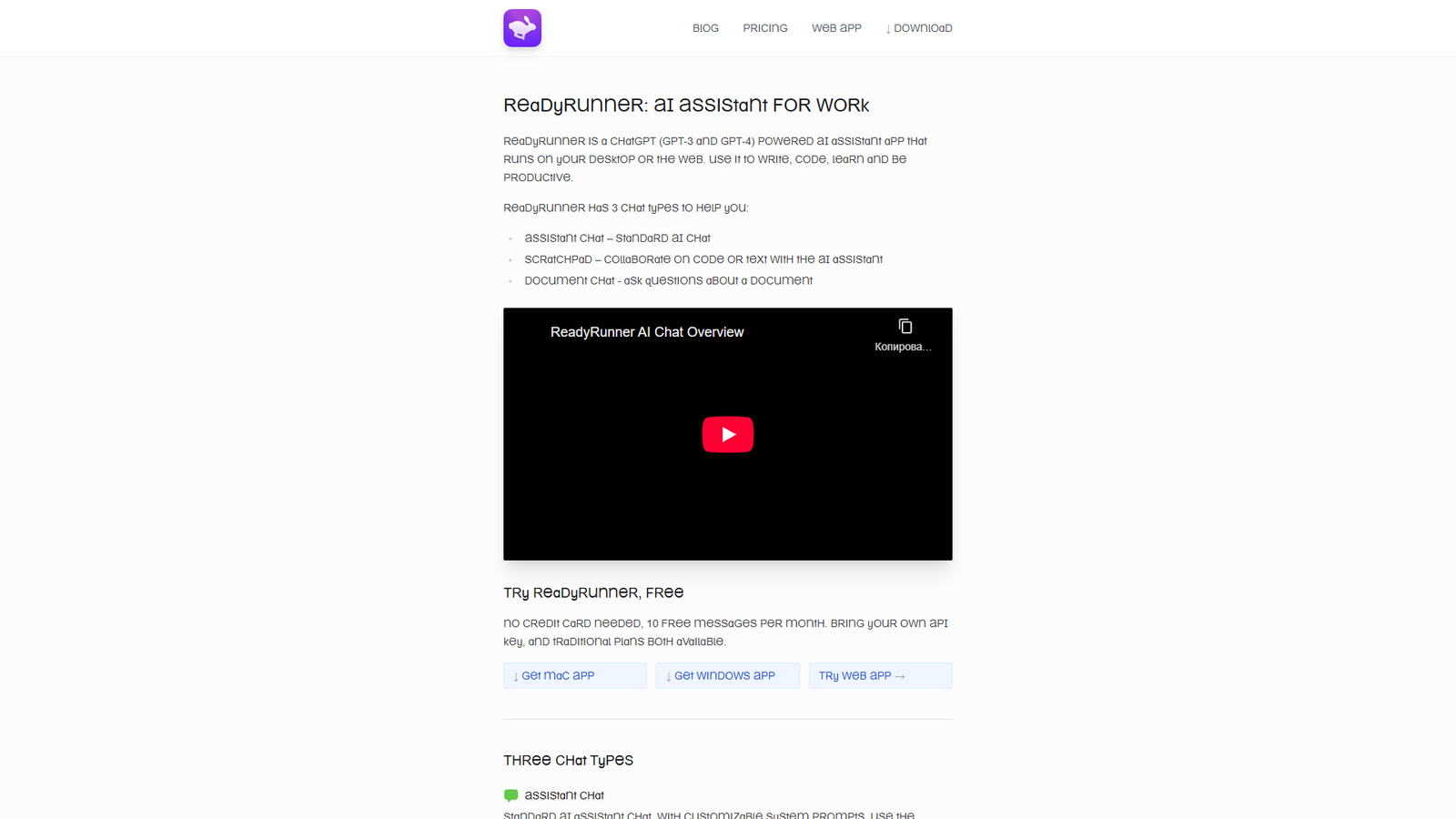 ReadyRunner GPT Chat for Desktop — интерфейс нейросети ReadyRunner GPT Chat for Desktop — интерфейс нейросети