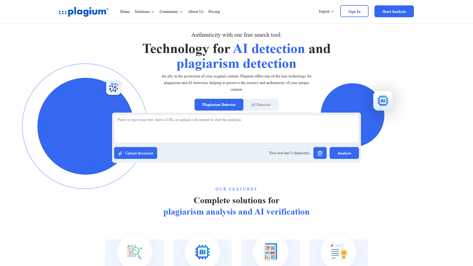 Plagium AI & Plagiarism Checker — интерфейс нейросети Plagium AI & Plagiarism Checker — интерфейс нейросети