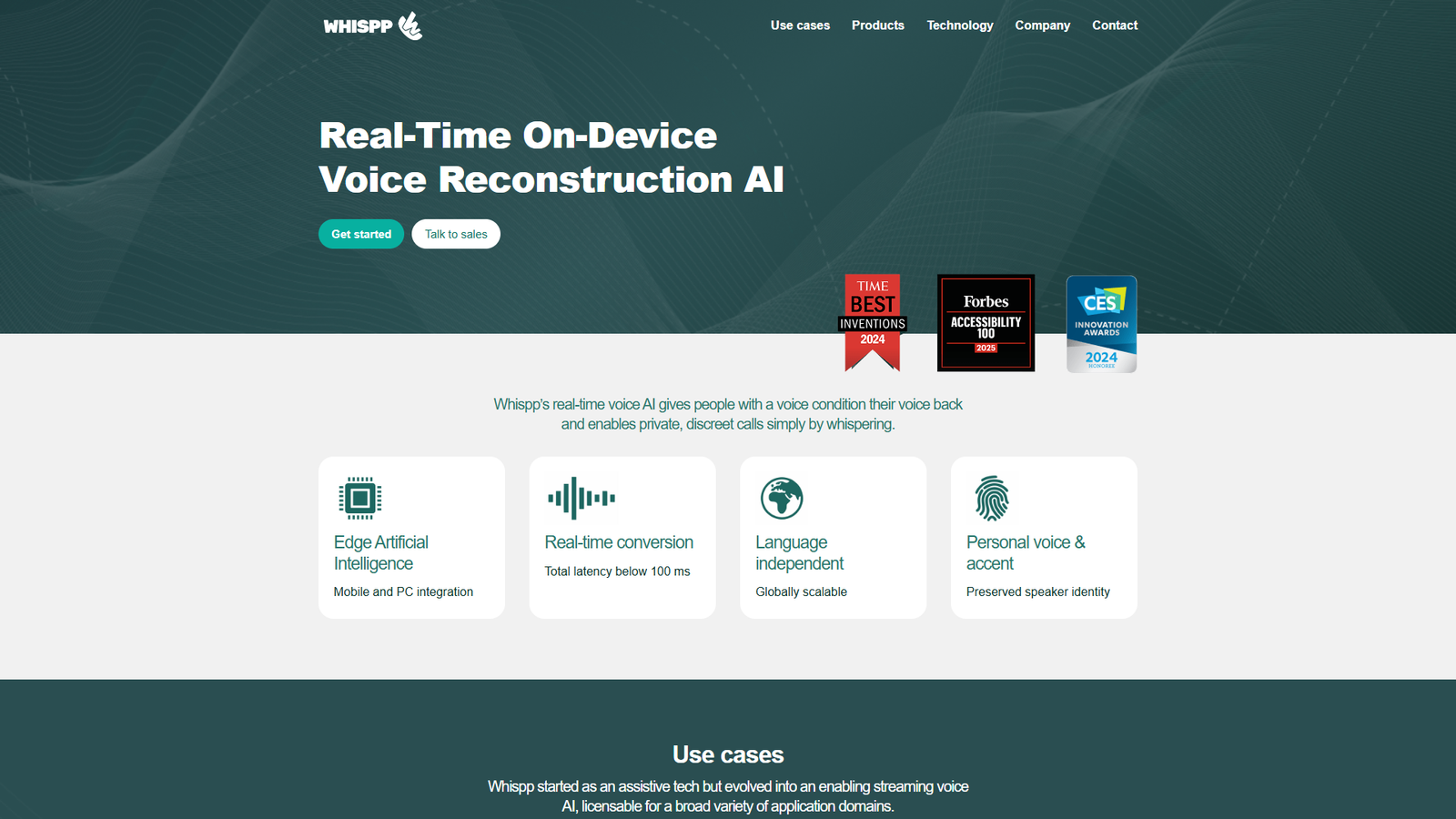Whispp Real-Time Voice Reconstruction AI — интерфейс нейросети Whispp Real-Time Voice Reconstruction AI — интерфейс нейросети