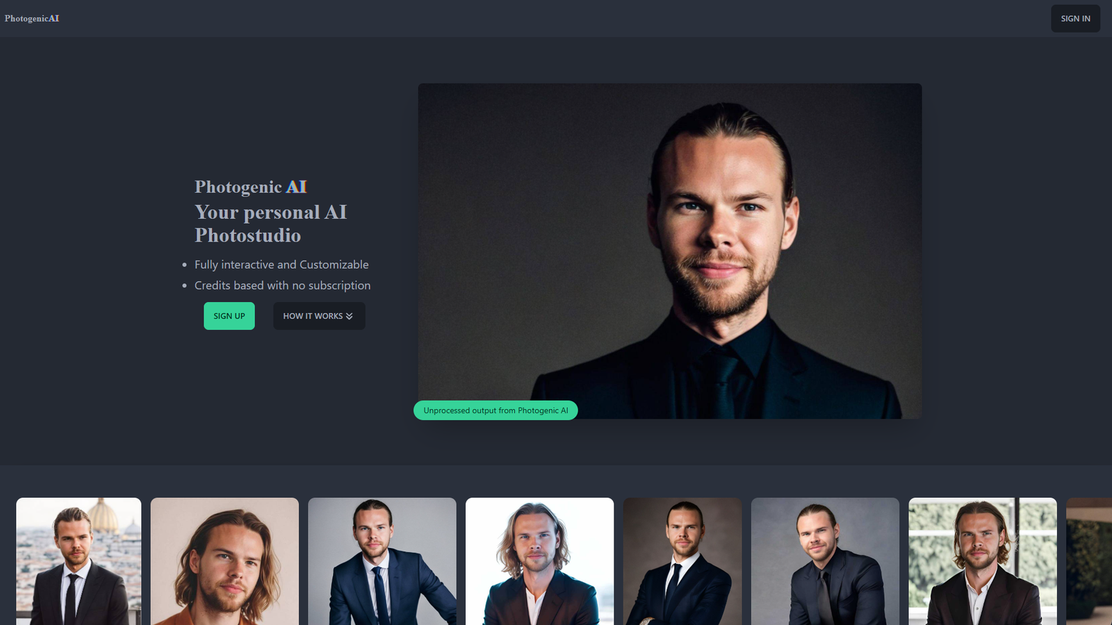 Photogenic AI — интерфейс нейросети Photogenic AI — интерфейс нейросети