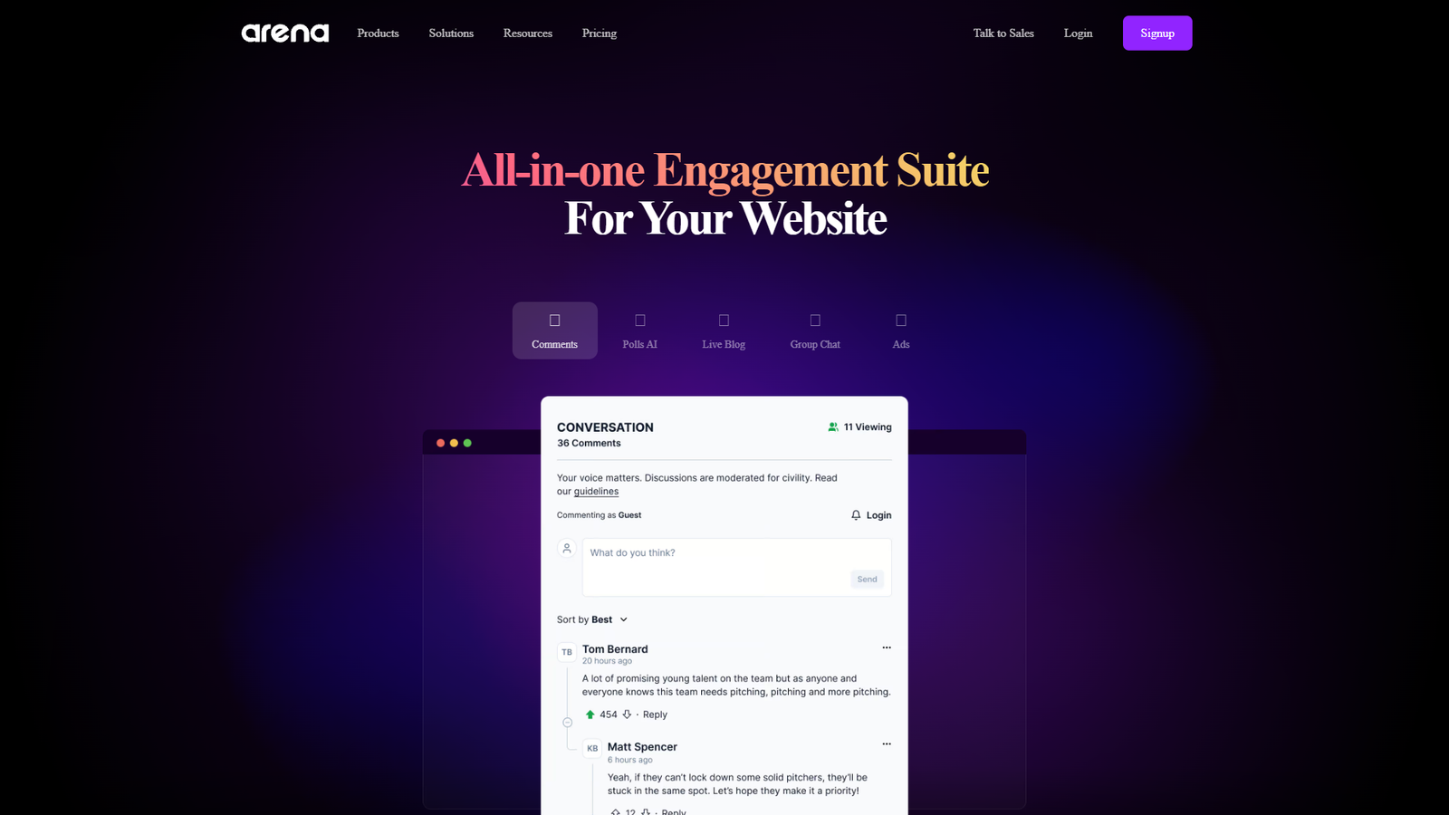 Arena — интерфейс нейросети Arena — интерфейс нейросети