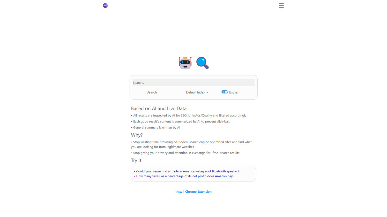 AI Search — интерфейс нейросети AI Search — интерфейс нейросети