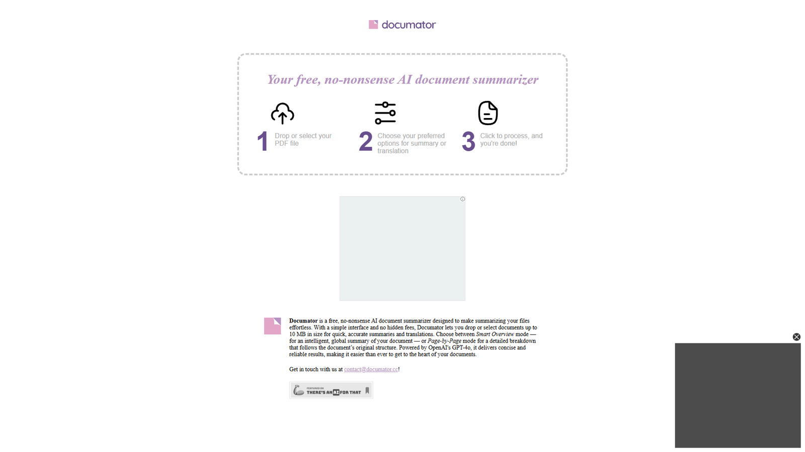 Documator — интерфейс нейросети Documator — интерфейс нейросети