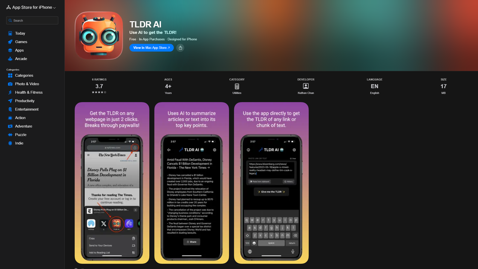 TLDR AI — интерфейс нейросети TLDR AI — интерфейс нейросети