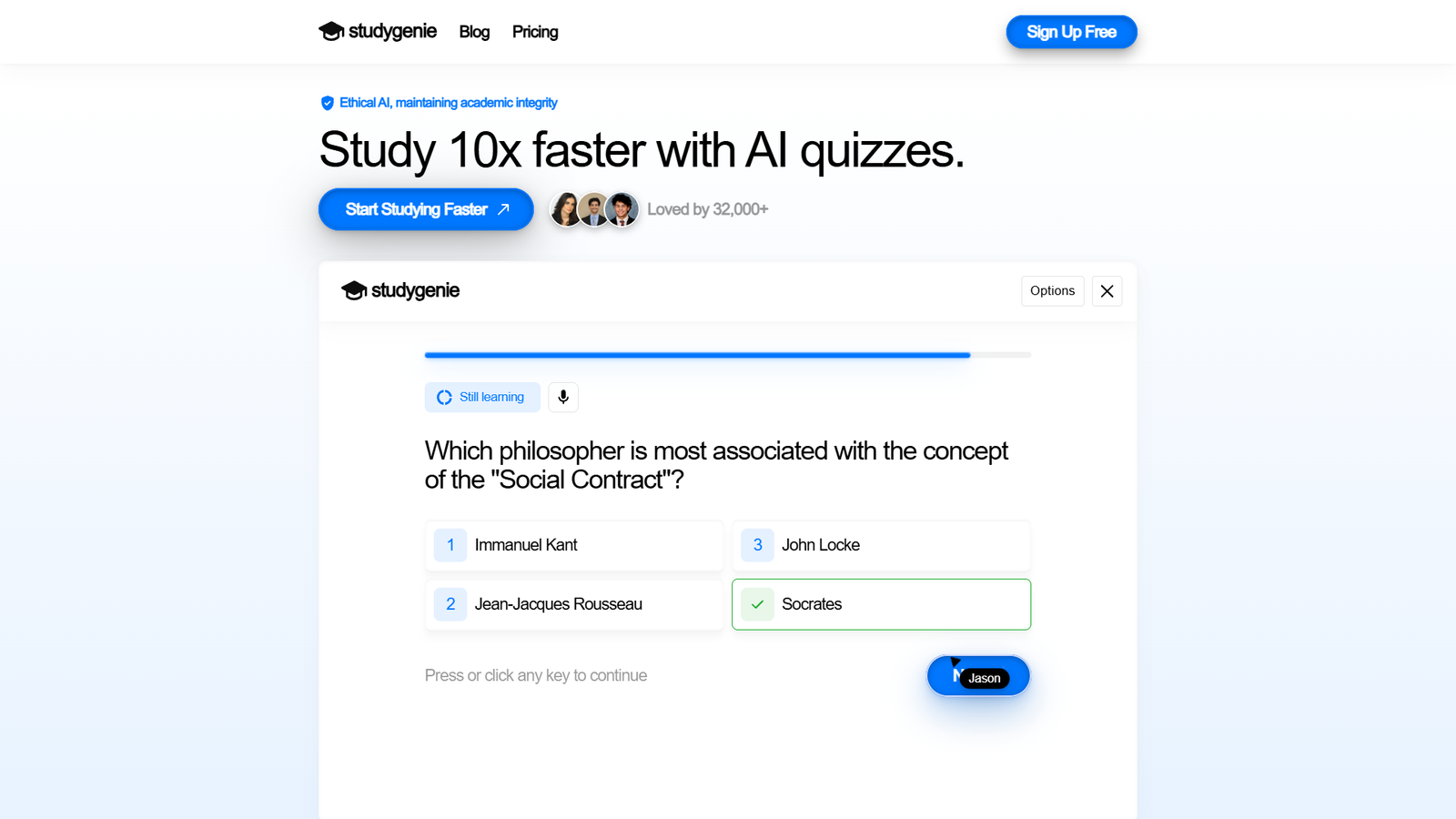 Studygenie — интерфейс нейросети Studygenie — интерфейс нейросети